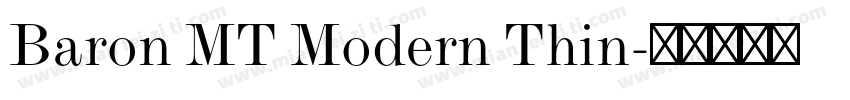 Baron MT Modern Thin字体转换